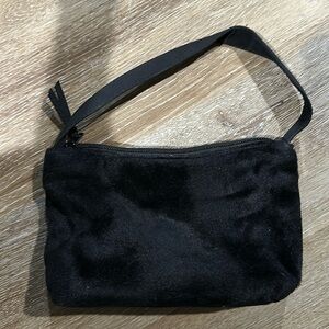 Black velvet purse. 8.5x5.5 in. Little hand bag